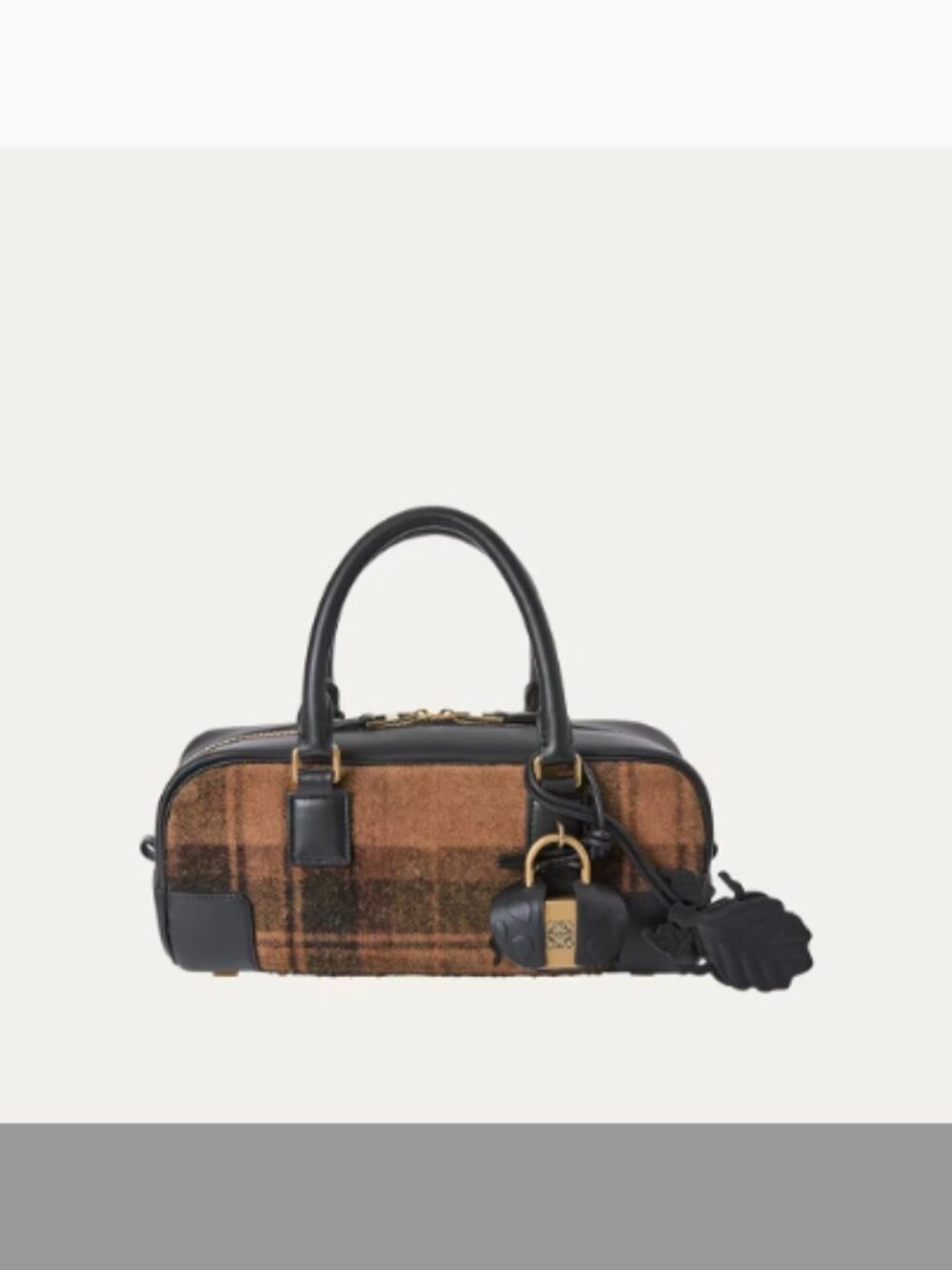 LOEWE NWT Amazona 23 Top-Handle Bag in Tartan Suede (ORIG. $4250)